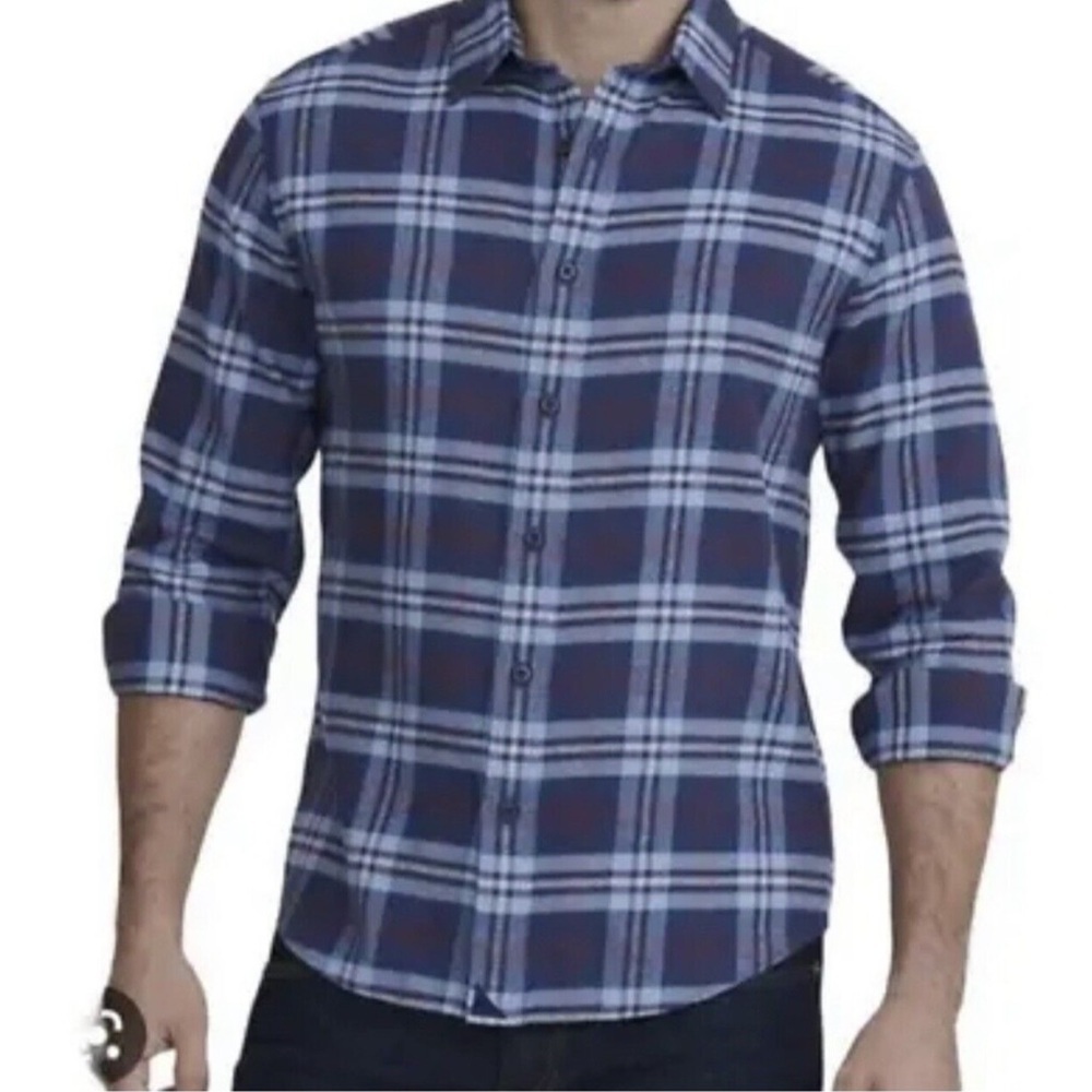 Untuckit 100% Cotton Plaid Flannel Barrington Men’s Button Down X Large Comfy XL